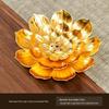 Double-Layer Antique Lotus Incense Burner for Tea Ceremony and Buddha Worship with Multi-Hole Sandalwood Stick Holder.