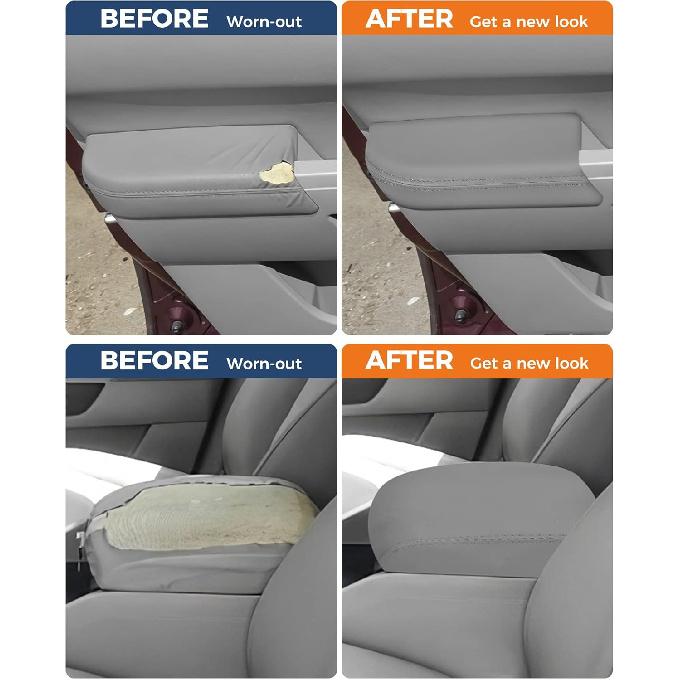 ISSYAUTO Center Console Cover And Front Door Panel Armrest Cover Kit Compatible With 2009-2015 Pilot, Gray Armrest Replacement. Must-Have Christmas