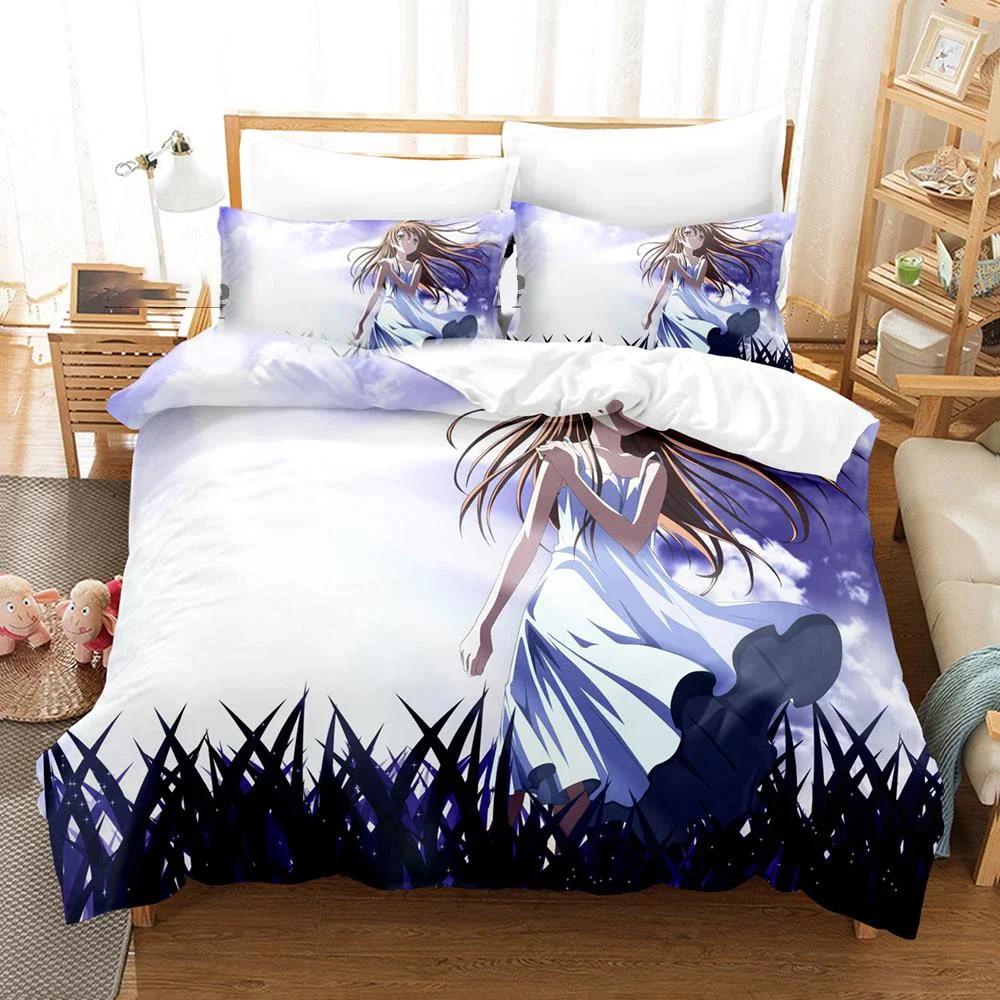 3D-gedrucktes Clannad Bettwäsche-Set Anime Nagisa Furukawa Bettbezug Doppel Twin Full Queen King Erwachsene Kinder Bettwäsche Steppdeckenbezug