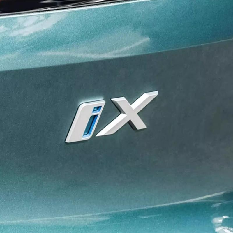 Para BMW ix I20 Pegatinas de Coche 3D Material ABS Letras Emblema del Maletero Trasero Calcomanías del Portón Trasero Negro plateado