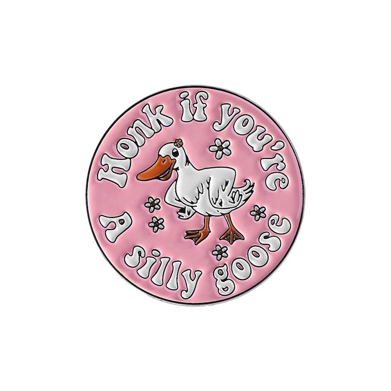 5-7PCS/SET Enamel Pins Custom Silly Goose Club Brooches Lapel Badges Clothes Animal Jewelry Gift for Friends
