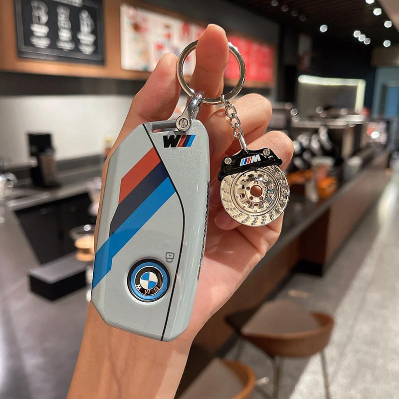 CXVA5 For BMW 7 Series X7 I7 IX 740LI Alcantara Car Remote Key Case Cover Shell Accessories