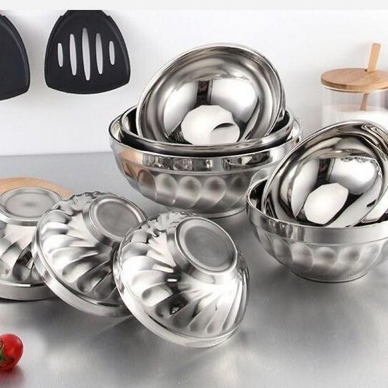 Double-Layer Heat Insulated Stainless Steel Bowl for Soup and Rice - Anti-Scald Design for Kids and Students
