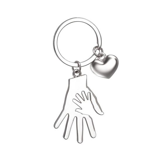 Hand Shaped Keychain Pendant Big Hands Holding Small Hands Design Keychain Parent-child Key Chain for Keys Bags Compact Gift