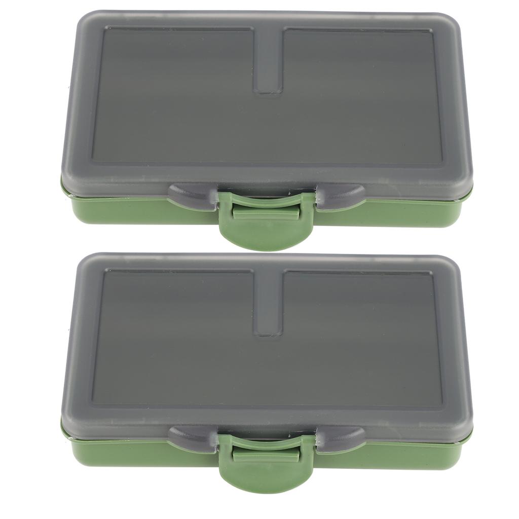 2 Pièces Boîte Gadget Appâts Hameçons de Pêche Mini Boîte de Rangement PP Étui pour Accessoires de Pêche1