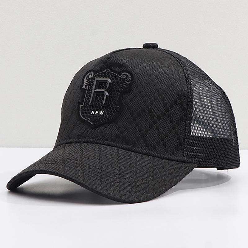 New Mesh Cap European and American Fashion Head Circumference Curved Eaves Three-dimensional Labeling Cap Spot