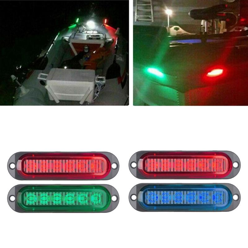 High Intensity Two-Tone LED Marine Signal Light Waterproof Design For Safe Yacht Navigation And Collision Avoidance 2pcs