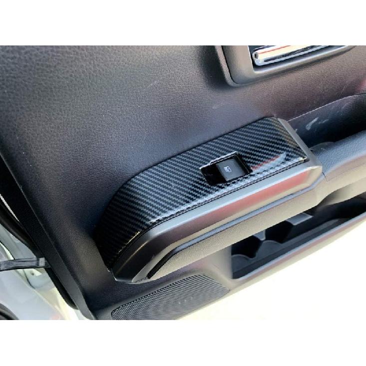 Crewcab Rear Doors 2pcs Carbon Fiber Look Interior Door Armrest Window Switch Panel Cover Trim for Toyota Tacoma 2016-2023