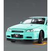 1/24 Nissan GTR R34 Skylin Modified Car Alloy Car Model Sound and Light Children's Toy Collectibles Birthday Gift