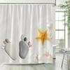 Green Bamboo Zen Shower Curtains Set, Spa Stones and Orchids Flowers Polyester Fabric Bath Curtain with Hooks Bathroom Decor