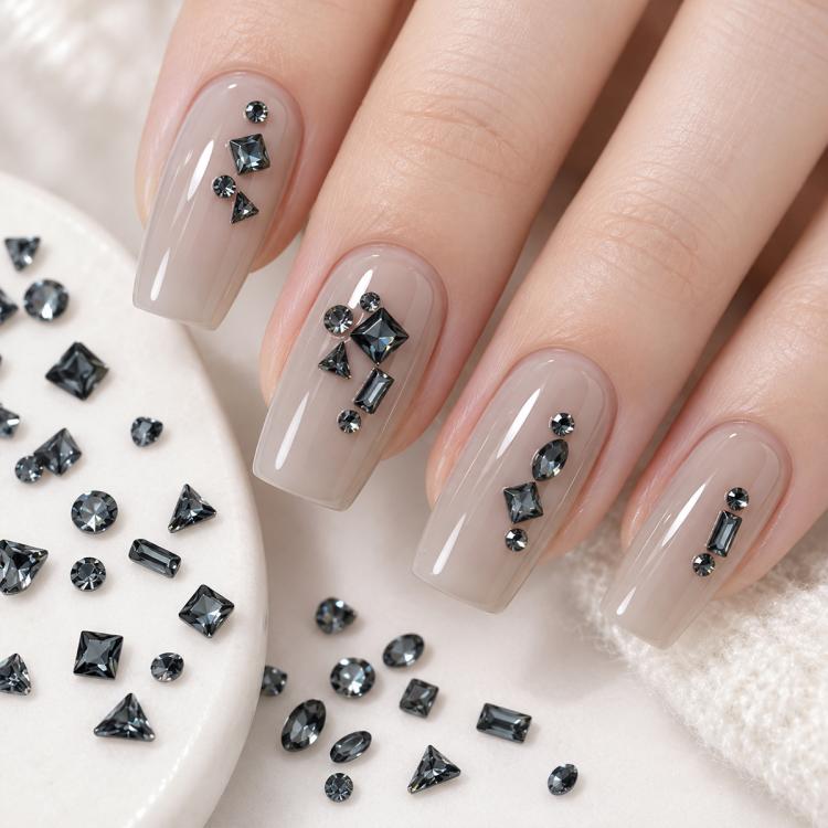 1440 PCS / Set Mini Flat Bottom Sparkling Diamond Nail Jewelry Set