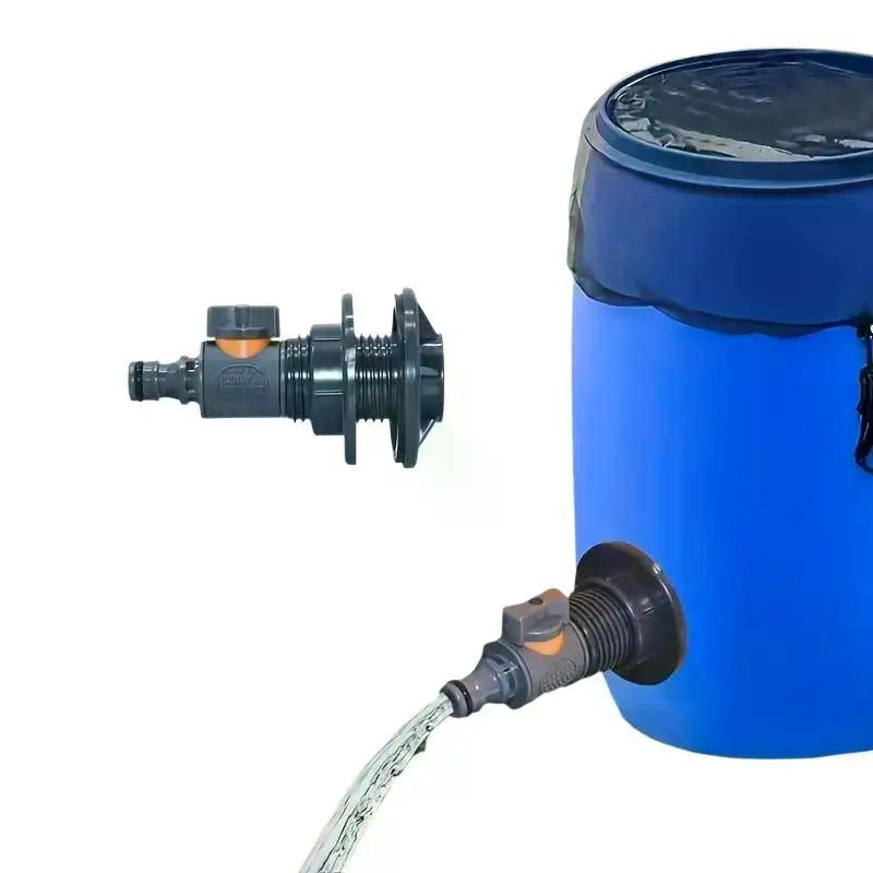 1/2 Inch PVC Spigot Rain Faucet Kit For Rain Barrels Aquariums Water Tanks Tubs Pools Garden Hose Fitting