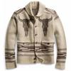 Men's Autumn/Winter Jacquard Lapel Cardigan Sweater - Long Sleeve, Thickened, FF0083