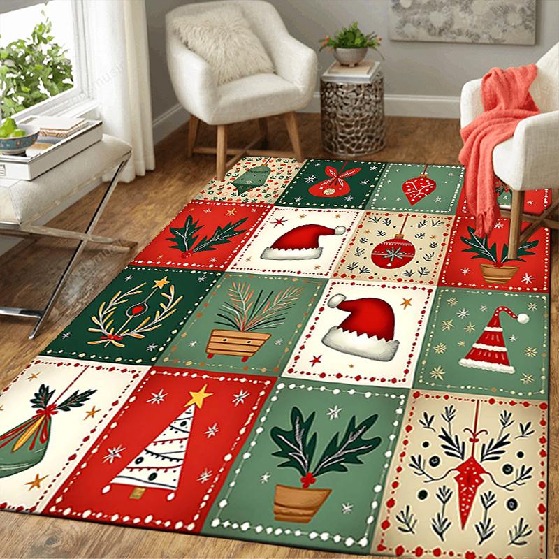 1Pc Christmas Nutcracker Tradition Rug Office Carpet Indoor Outdoor Doormat Nonslip Soft And Comfortable Living Room Christmas Halloween Gift D91812