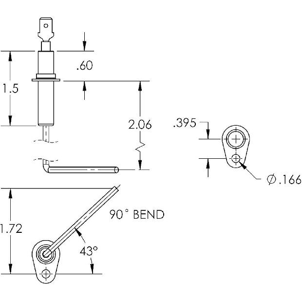 SEN01114 Flame Sensor Replacement for Trane/American Standard Furnace Flame Sensor Rod Stainless Steel SEN337, SEN0337, SEN441, SEN0441, SEN491,