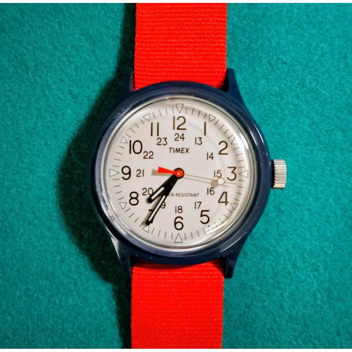 TIMEX Watch Red Nylon Belt Quartz TW2U84300
