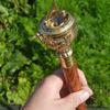 Best Quality Brass Compass Push Button Sundial Handle Handmade Walking Stick Canes Victorian Wands Walking.