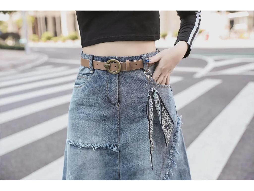 Europäischer & Amerikanischer Übergröße Unregelmäßiger High Waist Denim Midirock - Sommer Casual Bodycon Stil