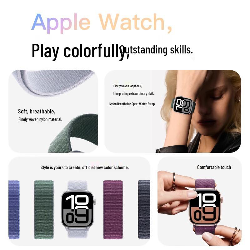 Nylon Braided Strap for Apple Watch Ultra, Series 9-4