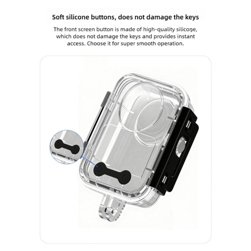 Impact Resistant Camera Diving Case 45Meters Waterproof Clear Construction For Aquatic Sports Extreme Environment
