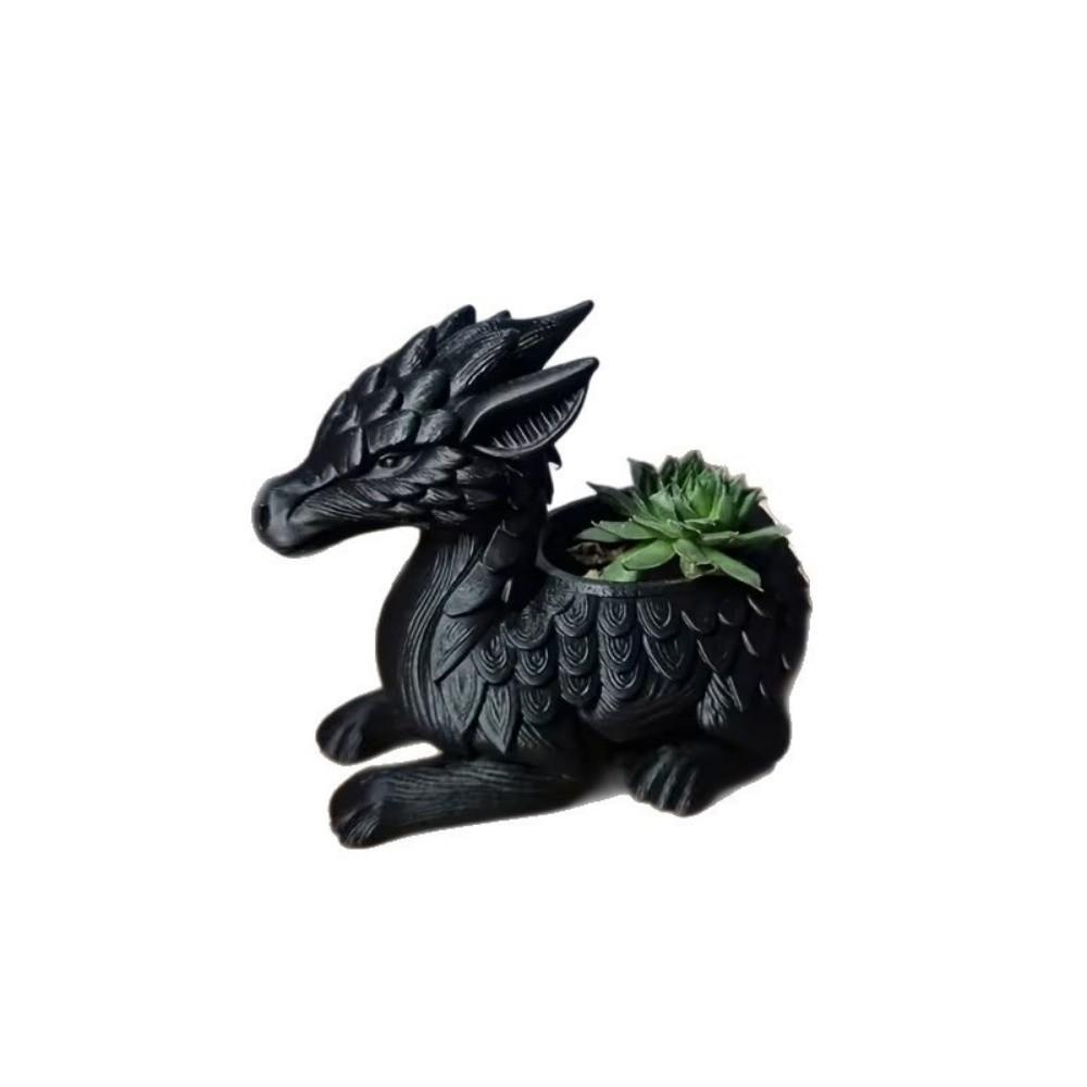 Gift 3D Printed Succulent Planter Jewelry Holder Home Decoration Flowerpot Molds Fantasy Dragon Plant Pot Birthday Gift