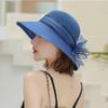 Hats Womens Summer Large Organza Brim Splicing Sun Hat Flowers Fashion Sun Hat Holiday Beach Hat Tide