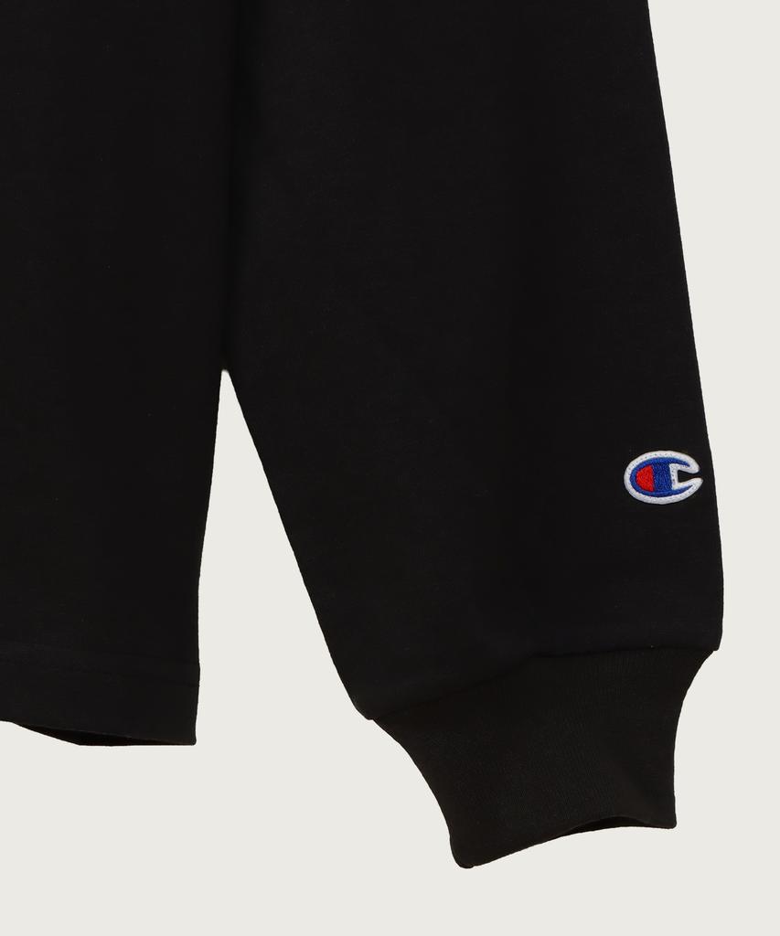 CHAMPION T1011 Heavyweight Raglan Long Sleeve T-Shirt Black (Made In Usa)