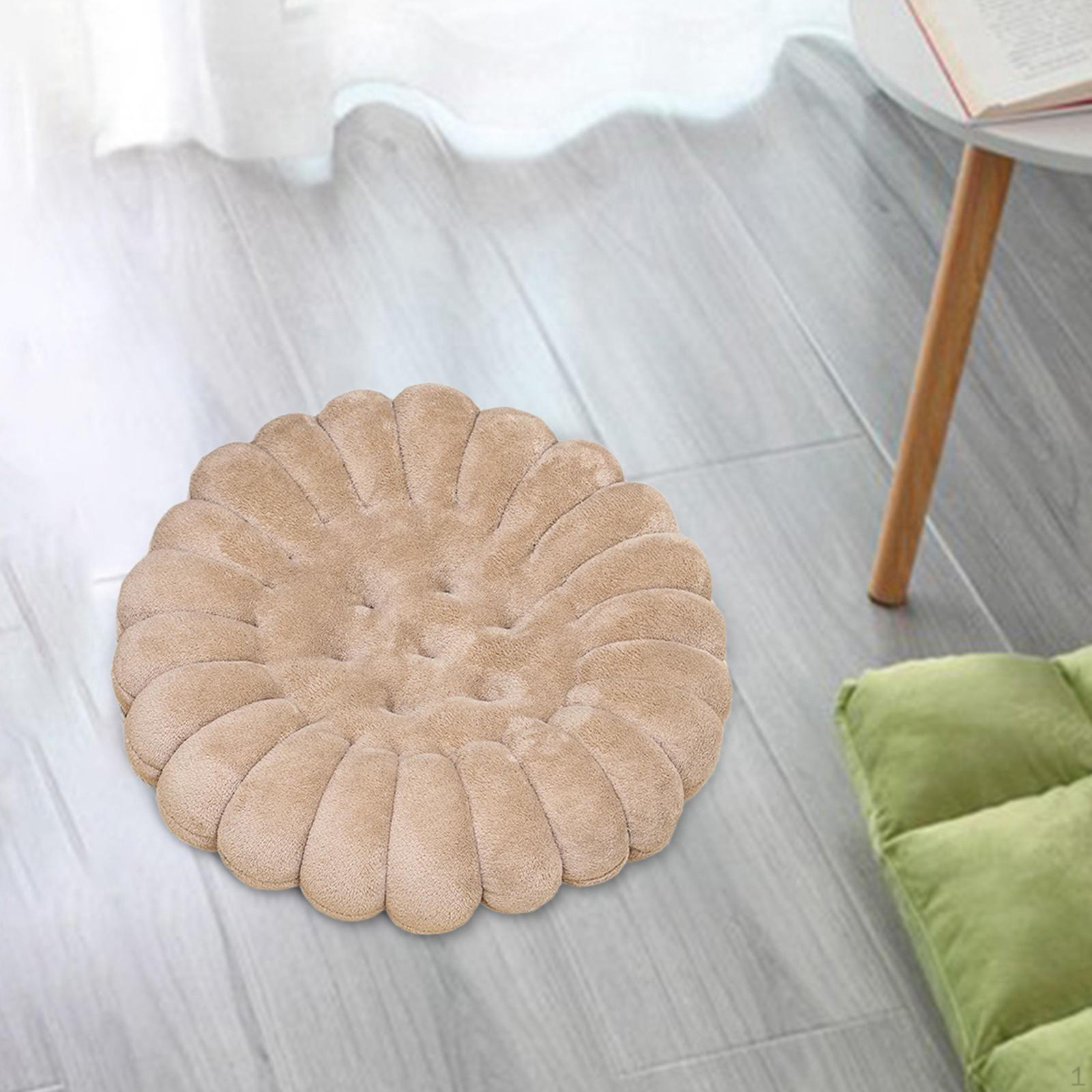 Мягкая плюшевая подушка для пола подушка для стула мягкая симпатичная для спальни кровати дивана Round Khaki 1527₽