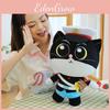 Black Cat Adorable Sheriff Plush Toy Cuddly Sleep Buddy Kids Bedtime Doll Gift