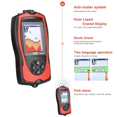 LUCKY FF1108-1CT Tragbarer Fischfinder 100M300FT Tiefe Fischalarm Kabelgebundener Fischdetektor