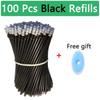 100 Pcs/set Erasable Gel Pen Refill Blue Black and Red Easy-to-erase Pen Refill Water Pen Quick-drying Erasable Pen Refill