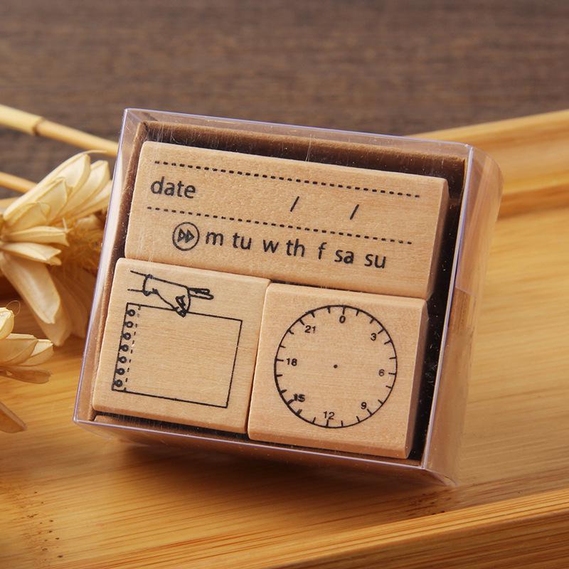 Ретро Деревянный Набор Дневника Погоды с Датером и Солевой Системой