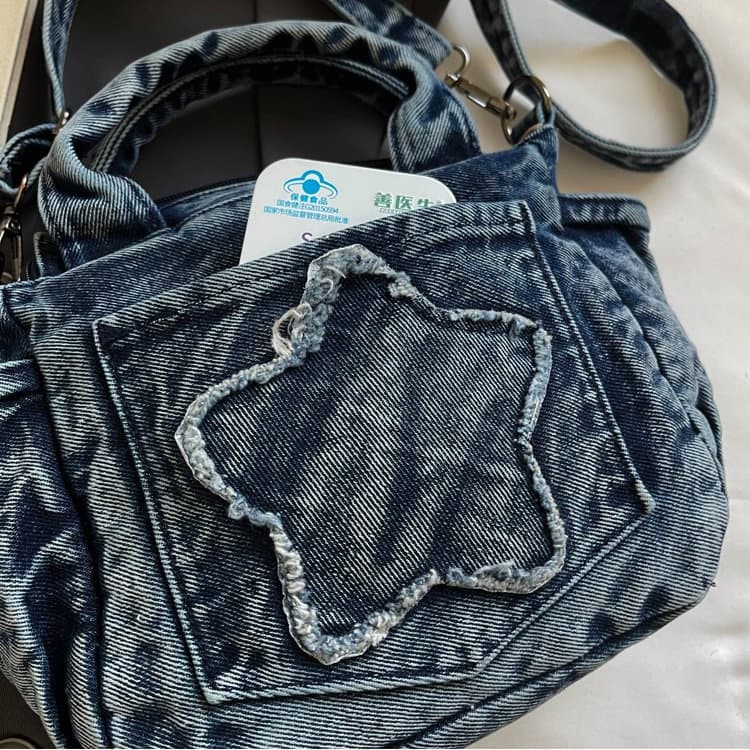 Retro Denim Mini Tote Bag Hand Bag