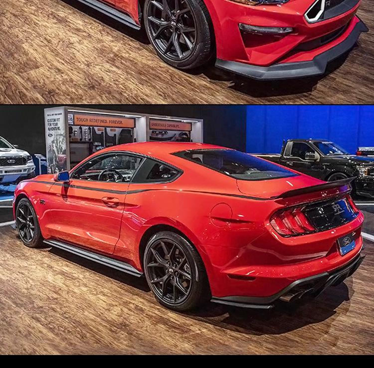 Compatible Ford Mustang 2015-2023 RTR Side Skirt Decorative Strips, Injection Molded PP