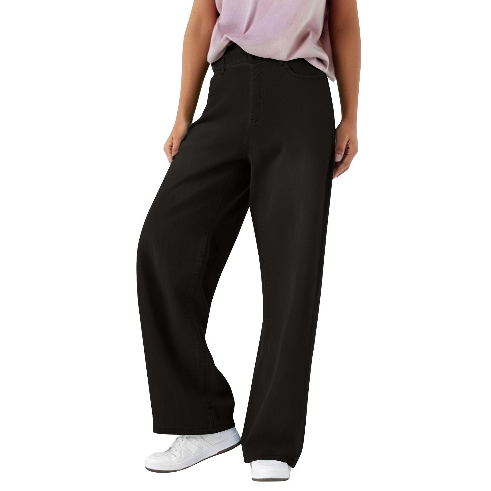 Women s Fashion Straight Casual Vintage Draped Stretch Denim Sweatpants L