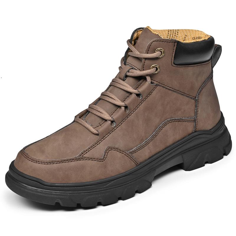 

Martin boots men s autumn and winter new high-top casual tooling boots soft leather medium-top locomotive sports British leather trendy men s shoes 46