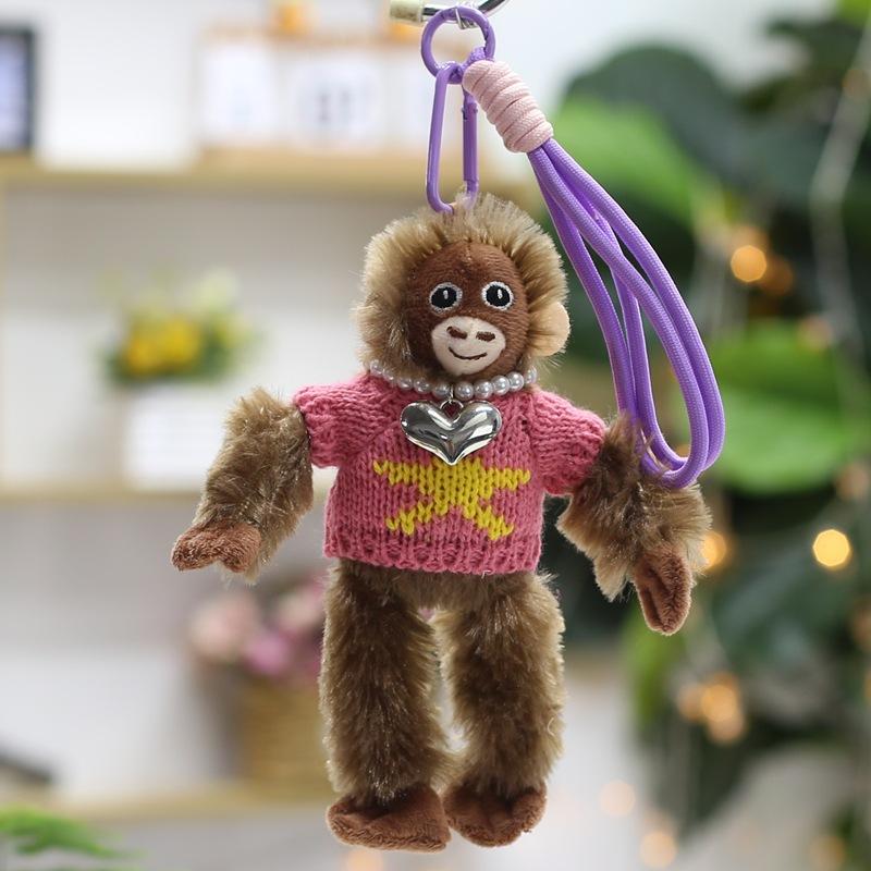 Cute Little Monkey Pendant, Plush Toy Doll, Gorilla Doll Keychain