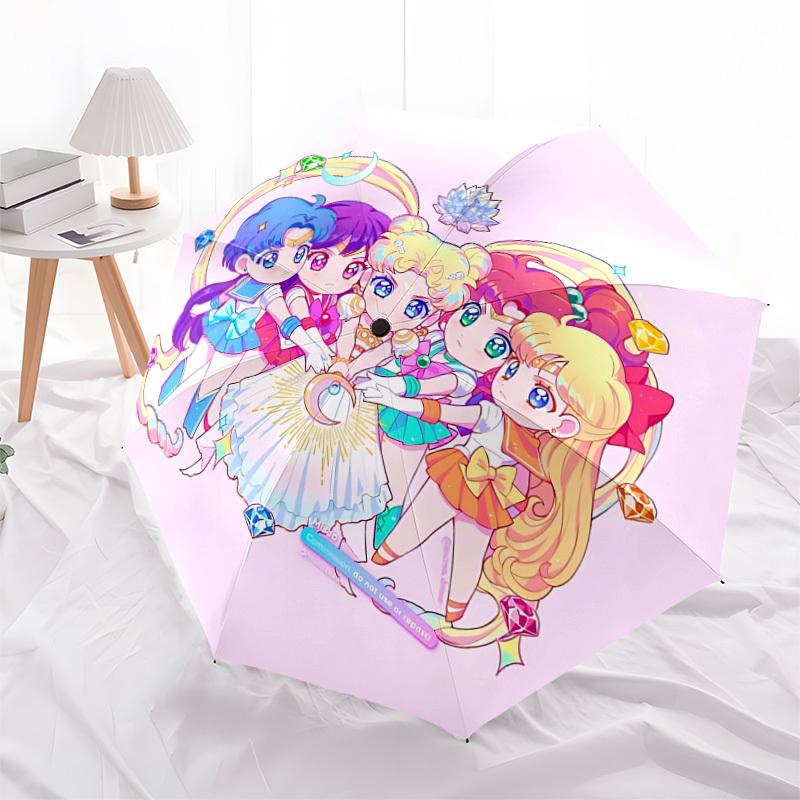 1PC Sailor Moon Automatic Folding Umbrella | Vibrant Motif & Compact Design for Everyoneyy250930047