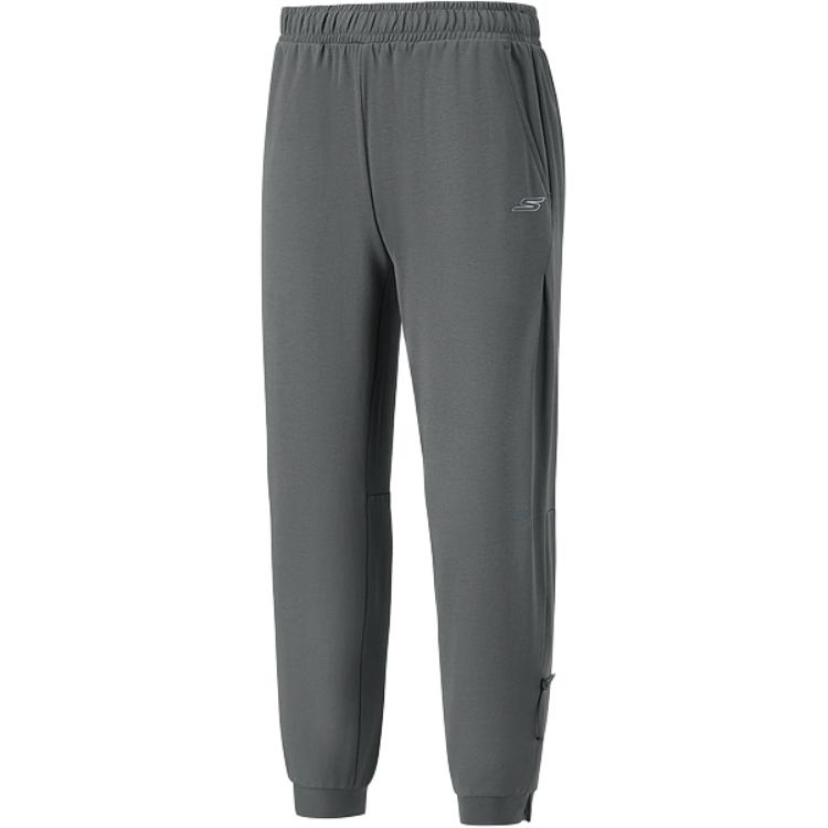 Skechers Soft And Comfortable Letter Regular Mid Waist Long Knit Sports Pants Women bottoms P226W027-013P S