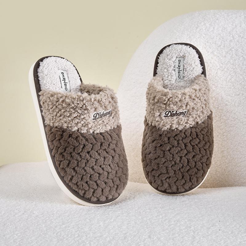 

Плюшевые тапочки с ананасовым узором, парный стиль, осень и зима, новинка, домашние комнатные, нескользящие, теплые, на толстой подошве, модные хлопковые тапочки 44-45 (suitable for 43-44 feet)