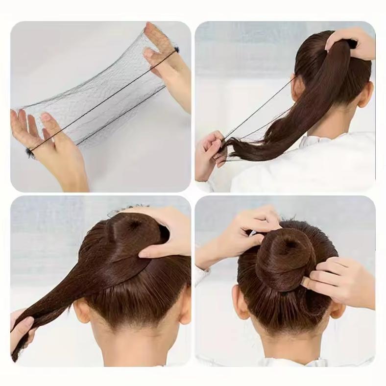 Nylon Hair Net Star Dance Recital Buns / Hair Extension Weaving Cap Hairnets