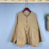 Loose Design Hooded Pullover Double Sand Cotton and Linen Versatile Loose Casual Solid Color Long-sleeved Shirt Female Korean Version