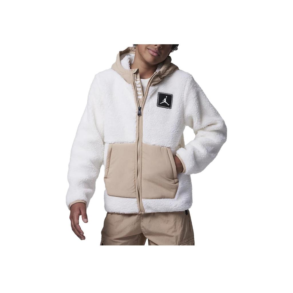 Jordan Color Block Logo Print Hooded Zip-Up Long Sleeve Jacket Kids Jackets Multi-Color FV2510-133