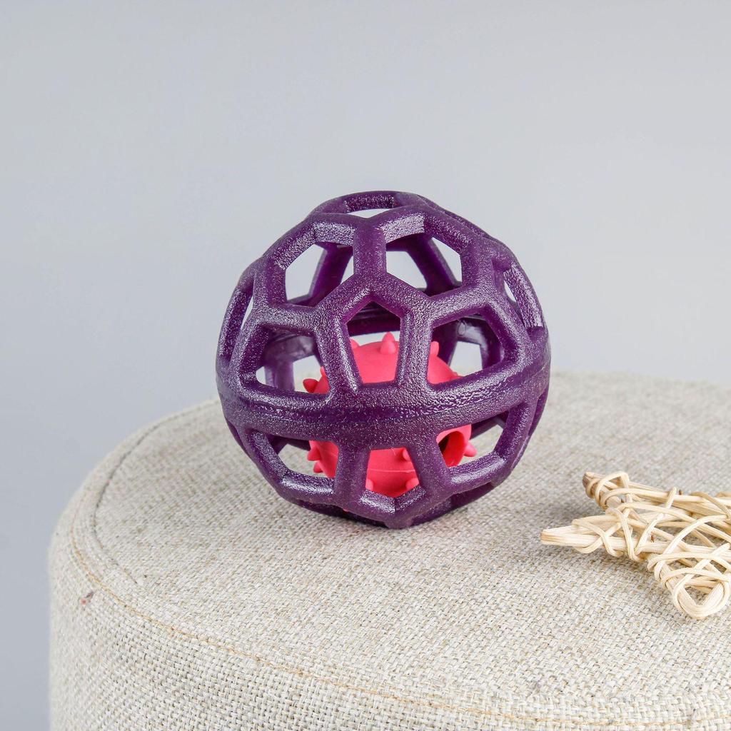 Durable Geometric TPR Pet Toy Ball for Dogs and Cats