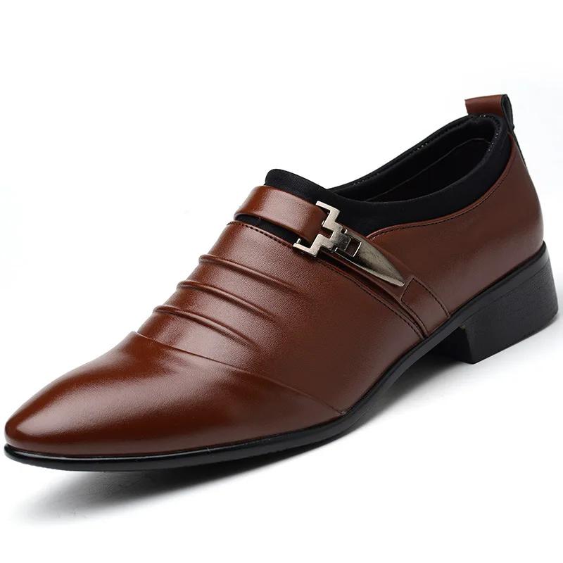 Fashion Cotton Leather Shoes Men Formal Dress Shoes Luxury Business Oxford Male Office Wedding Dress Shoes for Men Winter New 2024