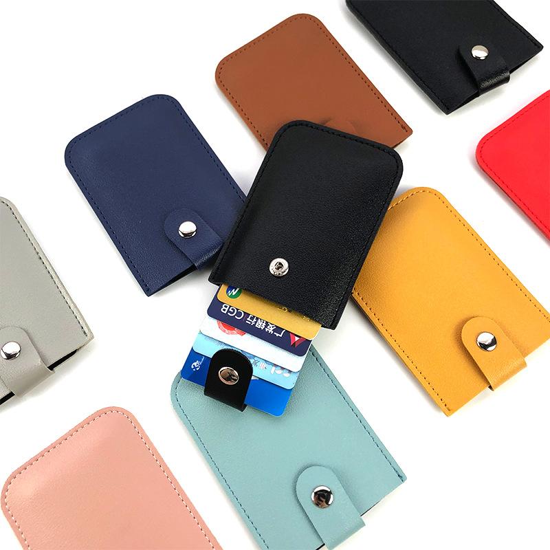 Borsa portacarte a cascata retrattile in pelle PU ispessita, logo personalizzabile, ampio spazio per carte, spedizione gratuita
