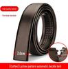 Men's Headless Genuine Leather Belt with Automatic Buckle - Fashionable for Business and Casual Wear