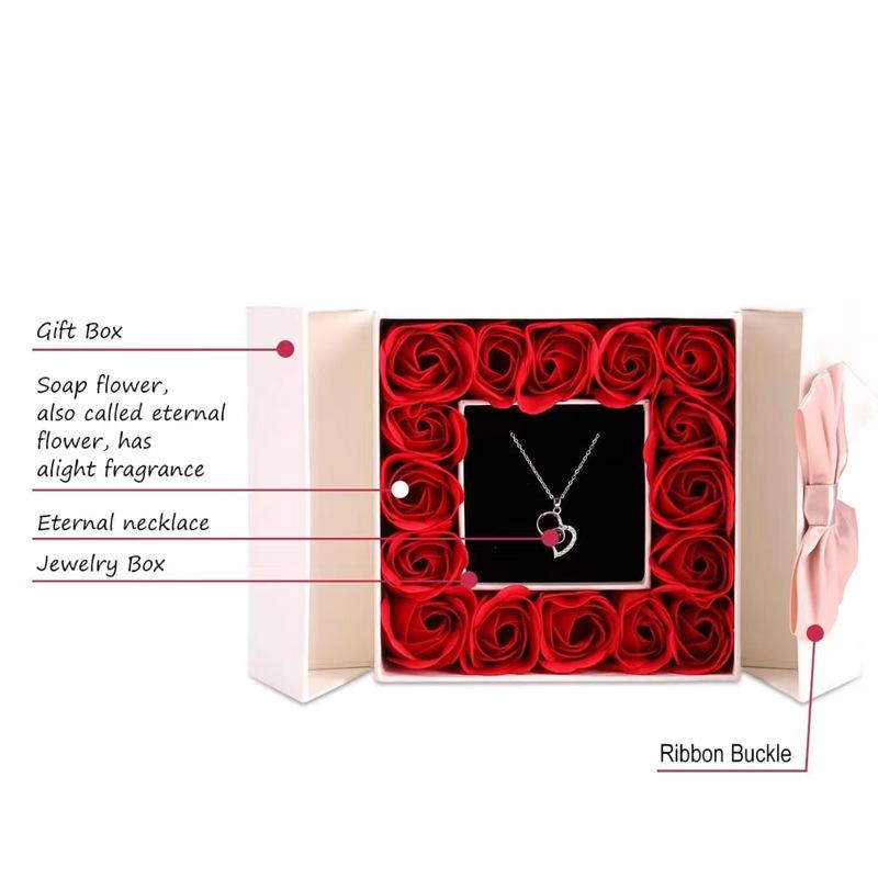 100 Languages 'I Love You' Heart Projection Necklace - Valentine's Day Gift