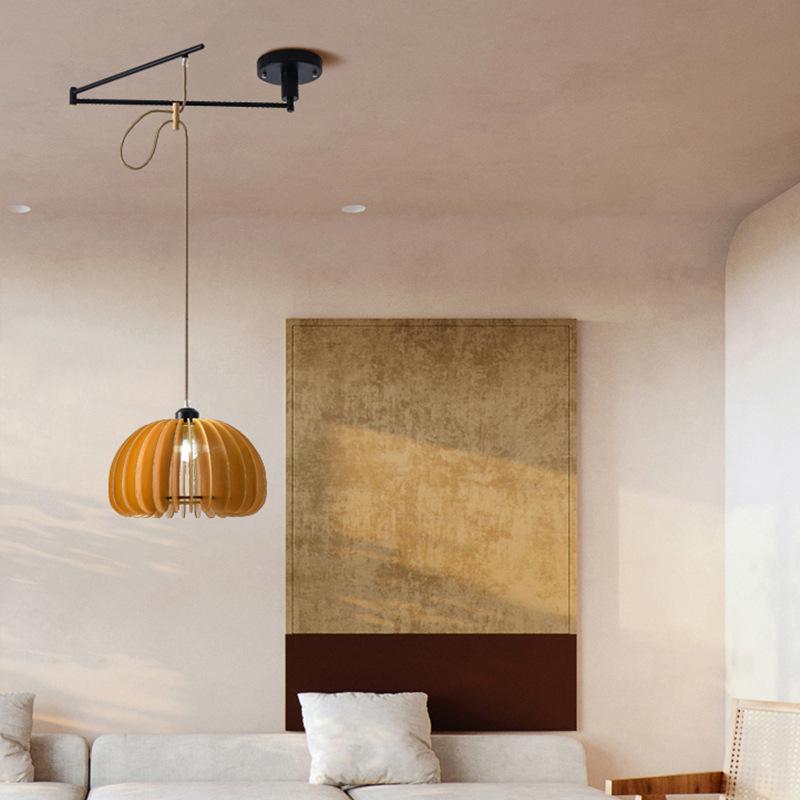 Retro Movable Rotating Arm Pendant Light Simple Modern Personalized Bar Droplight Japanese Folding Telescopic Bedroom Light