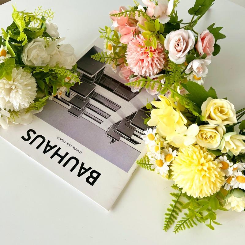 Finished Artificial Bouquets, Small Daisies, Artificial Flowers, Home Ornaments, Wedding Handcrafted Hairpins, Decorative Materials